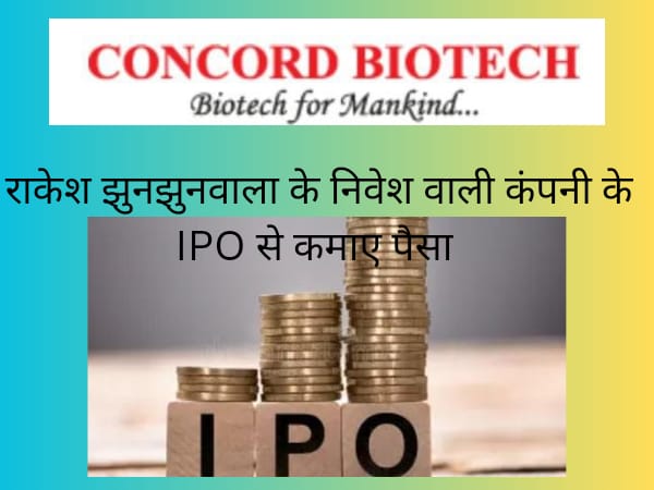 Concord Biotech IPO।कॉनकॉर्ड बायोटेक आईपीओ।झुनझुनवाला के निवेश वाली कंपनी के IPO से कमाए 2023 में पैसा